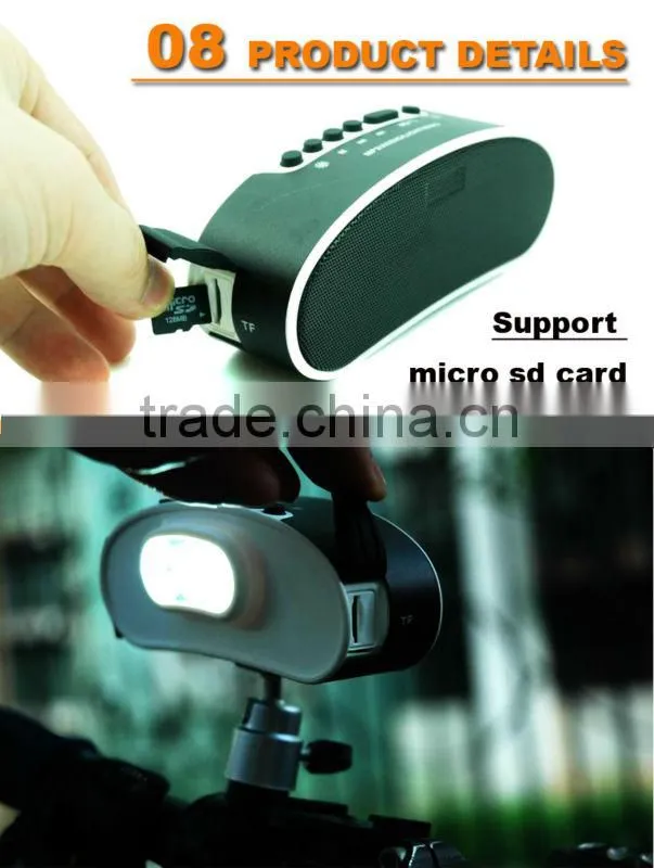 rider portable speakers IP64 waterproof Bluetooth Speaker with LED lamp china supplier