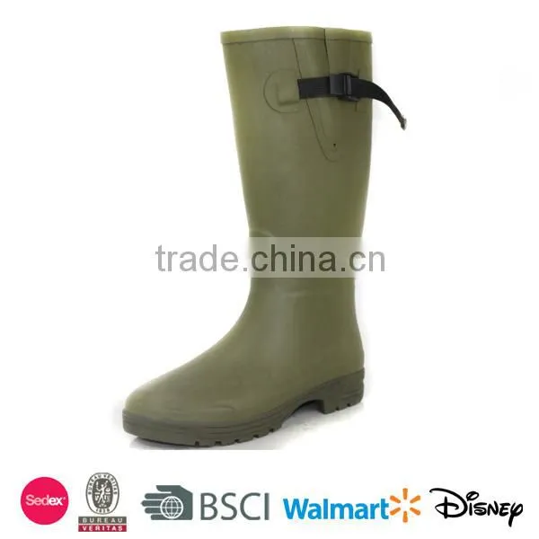 High quality army green men rubber boots