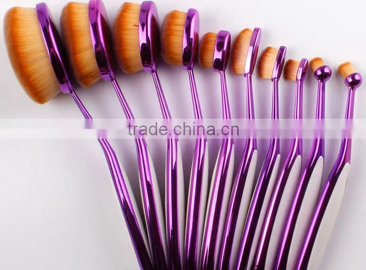 New Arrival red and white Color ToothBrush Style Private Label lip Oval Makeup brush