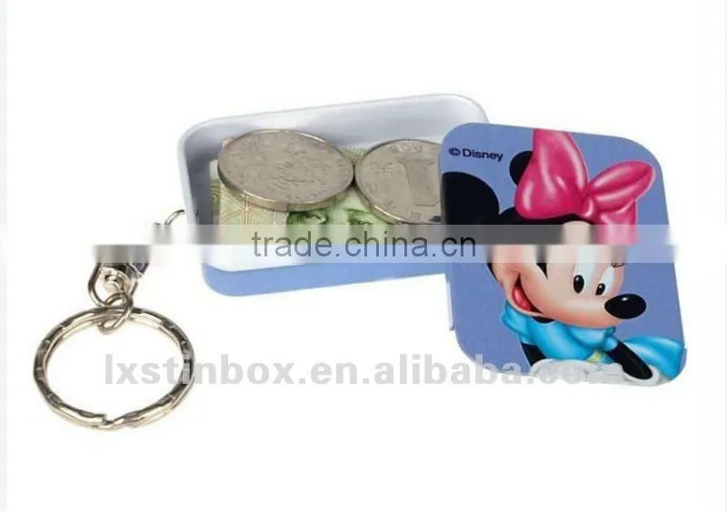 beatiful with ring tin holder key chain