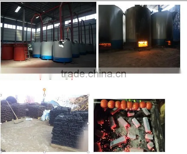 High Density Charcoal Producing Wood Chips Carbonization Machine