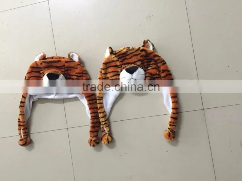 Customized Logo Husky Animal Plush Animal head Hat