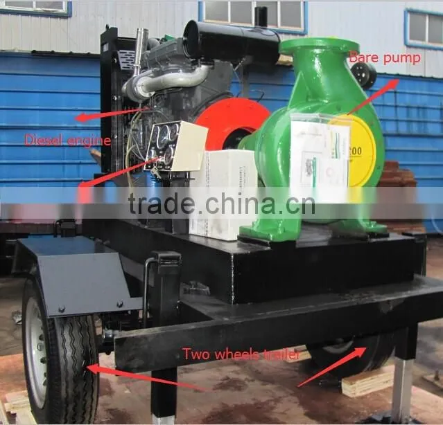 diesel engine or electric motor centrifugal water pumps using for irrigation , firefighting