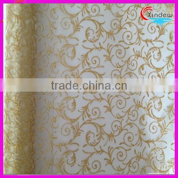 Gold Atamping Fabric Gift Wrapping Fabric