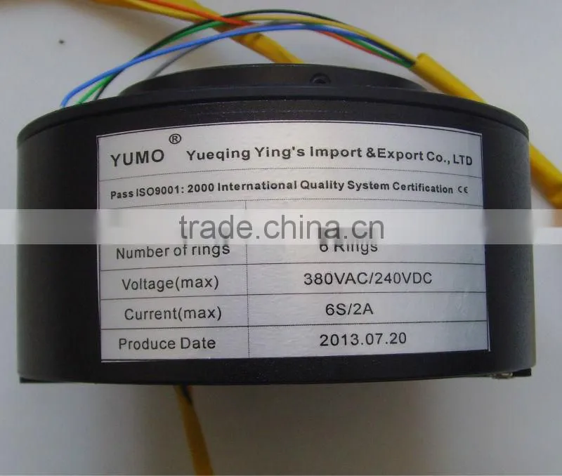 SRH50120-6S 6rings 2a each ring through bore slip ring