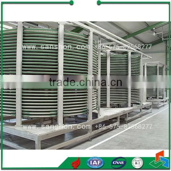 SSF Seafood and Vegetable Freezer IQF Spiral Freezer Meat Freezing Machine