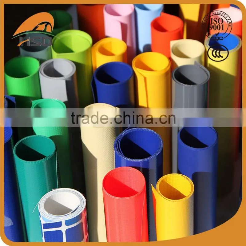 China suppliers polyester fabric pvc tarpaulin stocklot