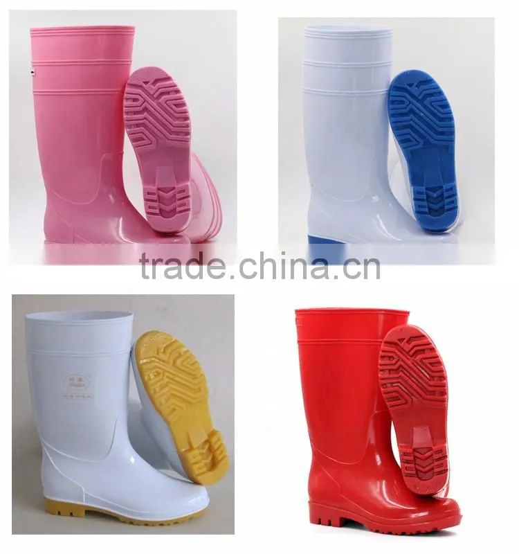 cheap long pvc rain boots for women