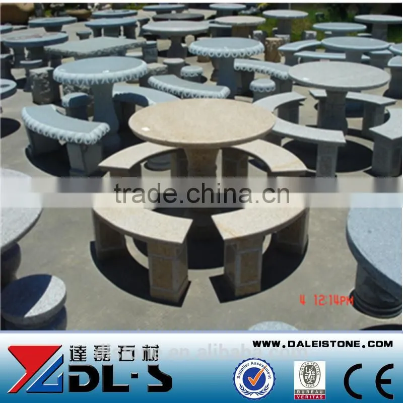 garden stone table and bench