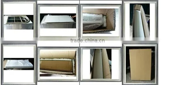Wooden frame opening window mirror antique blue shabby chic style