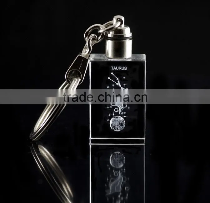 individual crystal star signs aries keyring