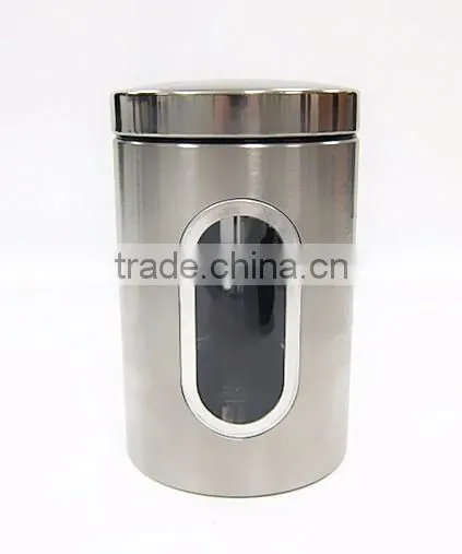 Blue 3-Piece Metal Nested Kitchen Canister Storage Set