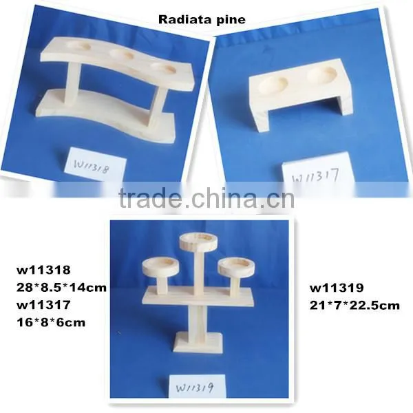 2015 latest design high quality handmade decorative small wooden candle holder