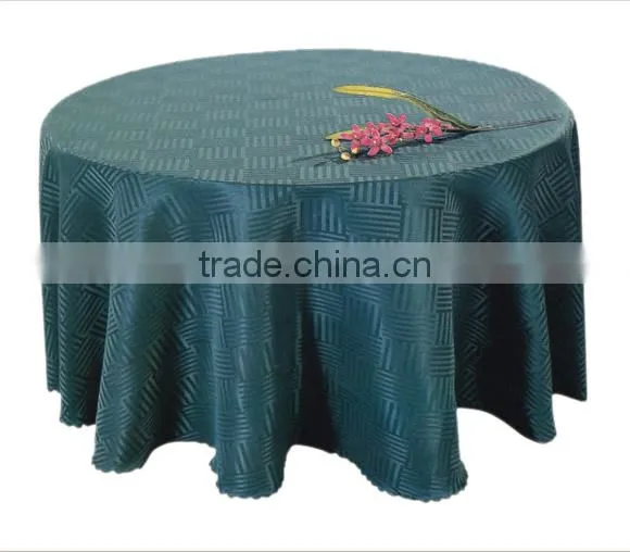 hotsale green jacquard table cloth for hotel restaurant weddings
