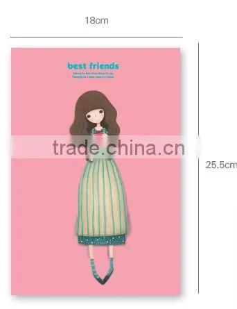 Creative cute cheap girls paper notebook