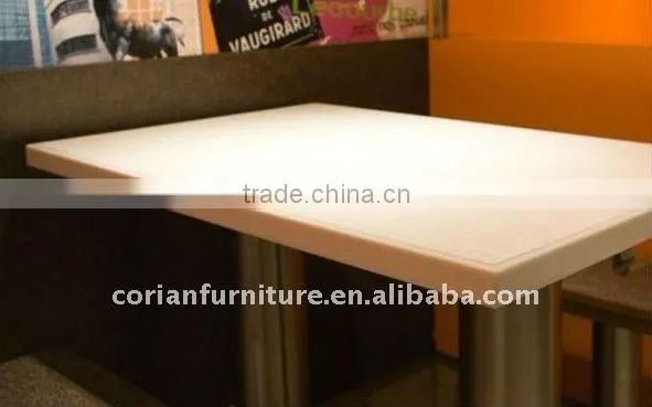 Corianfurniture solid surface restaurant bar table, high table set, restaurant benches