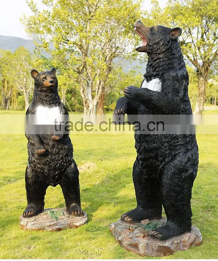 Custom home & garden fiberglass black bear statue