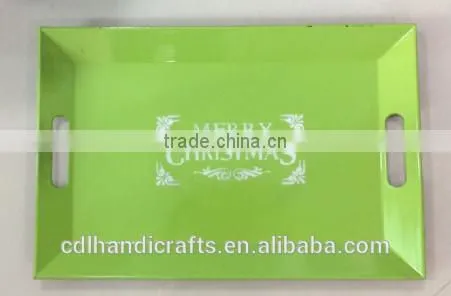 Green Flat Plastic Tray