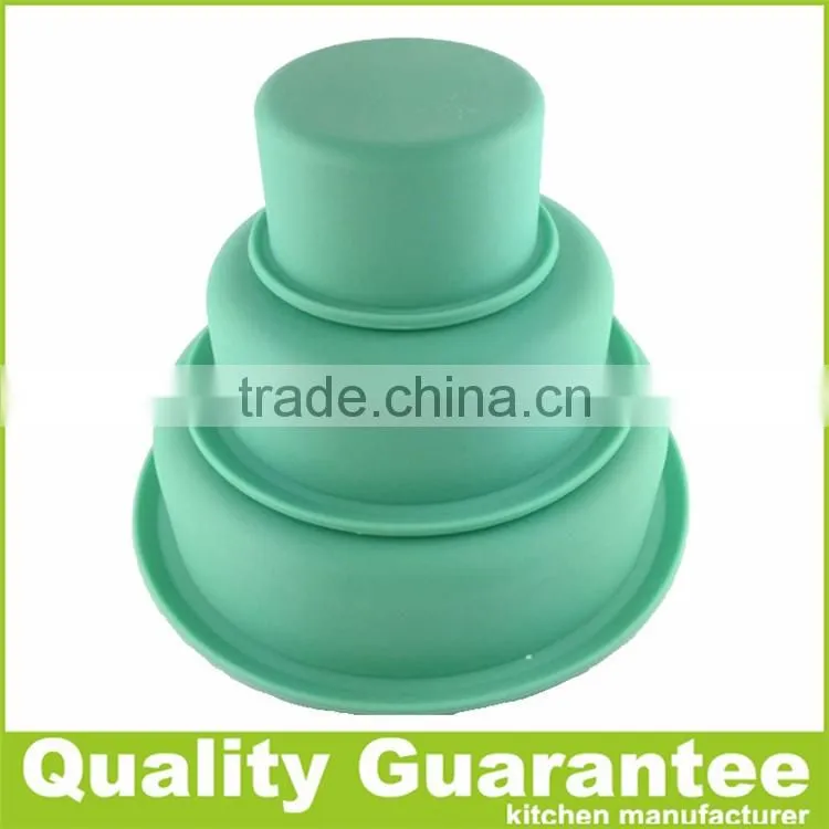 3 tiers cake baking pan silicone baking pan
