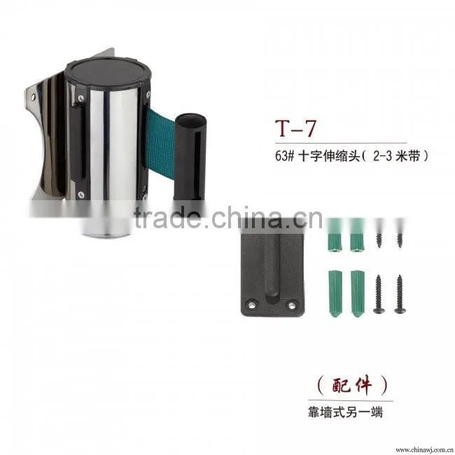 Stainless steel outdoor retractable crowd control rectractable barrier