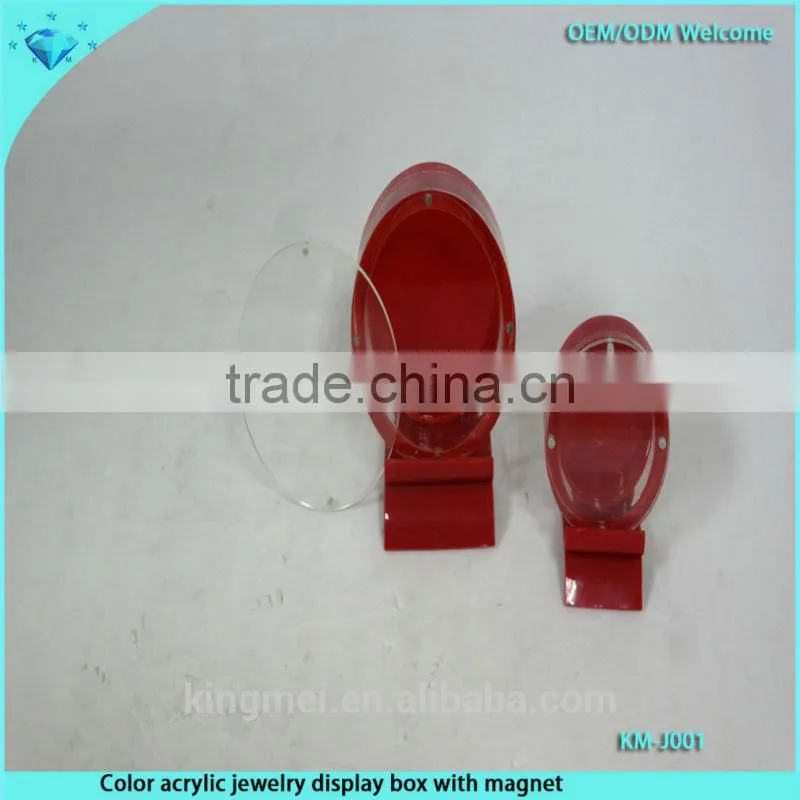 Color acrylic jewelry display box with lid