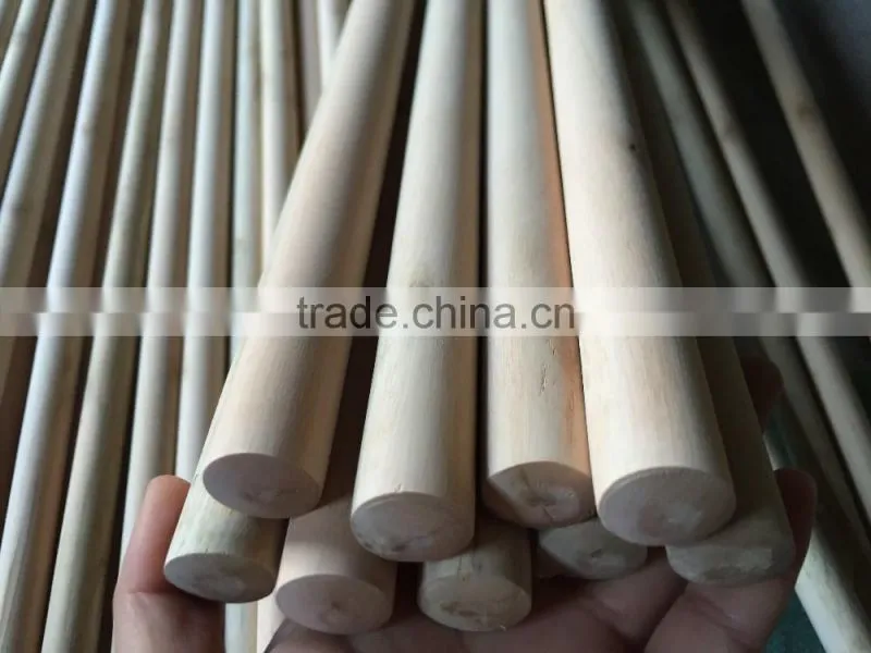 Household clearning broom or mop wooden stick