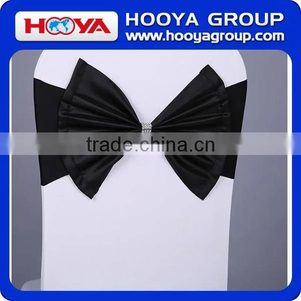 Reusable 2015 Popular selling party decoration Wedding Satin Bow Chair Sash
