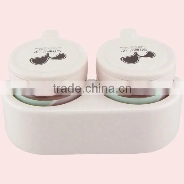 Glass Kitchen Seasoning Box Condiment Dispenser Set With Spoons