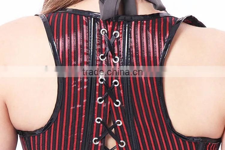 2015 Newest style seamless conjoined one set body shaping corset with long skirt