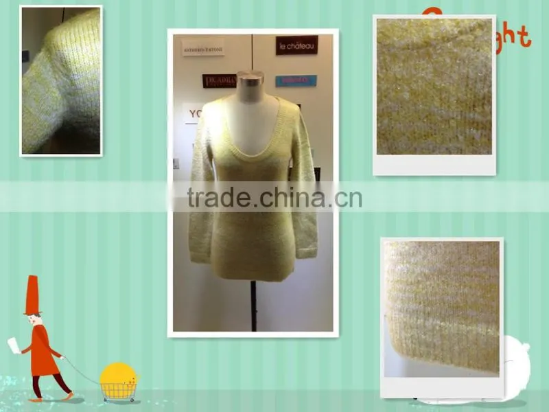 2015 fashion lady knitted dress with long sleeve