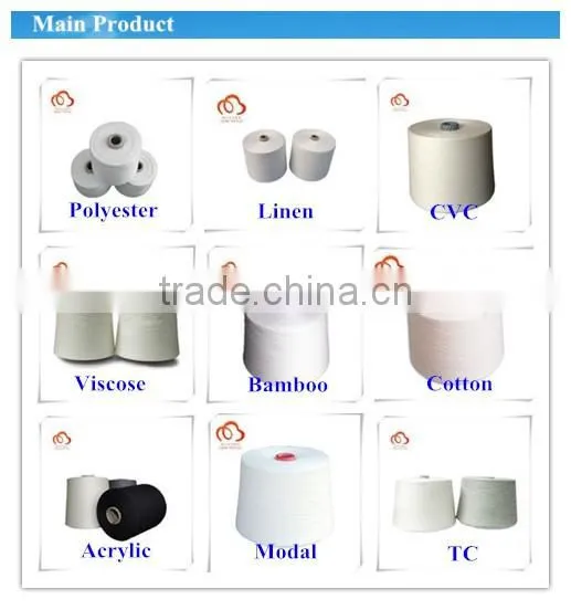 50/25/25 polyester viscose cotton blended yarn
