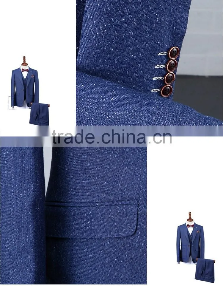 2016 latest design blue suit pant coat pant coat design men wedding suits pictures