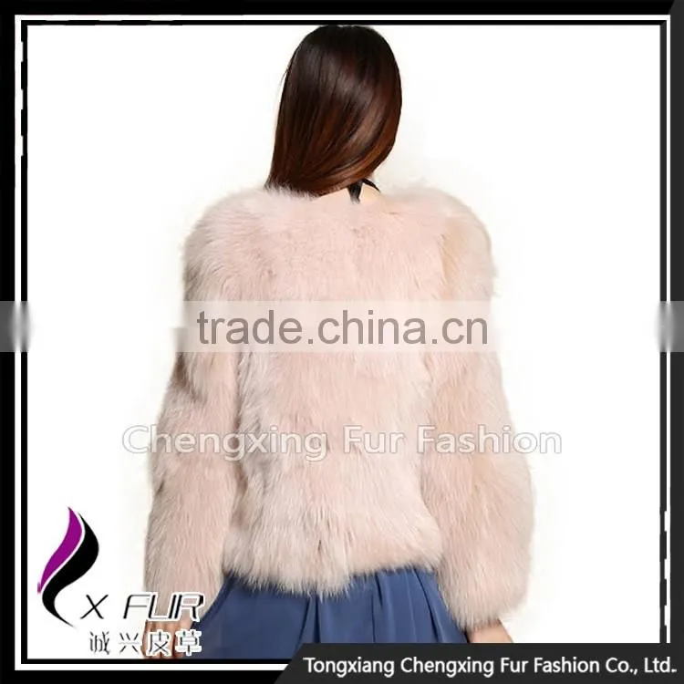 CX-G-A-225B Luxury Winter Patchwork Women Fox Fur Coat