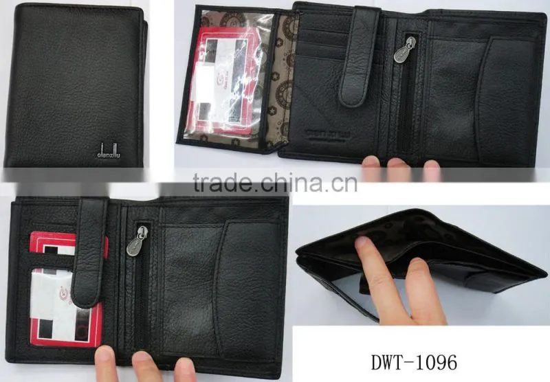 Fashion men cowhide skin purse leather bag for money