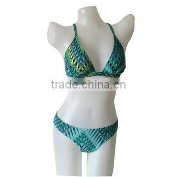 Top quality purple shivering printing sexy women bikini swimwear