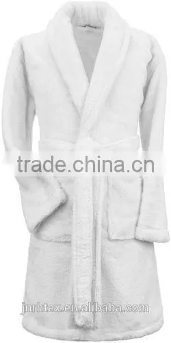 Custom super soft cheap adults coral fleece bathrobe