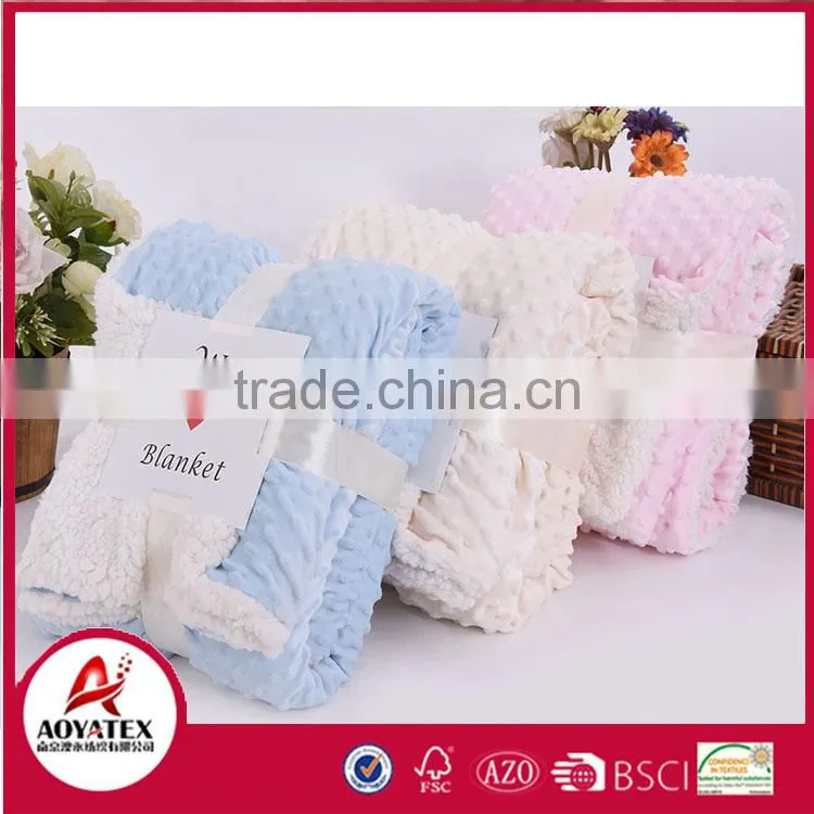 promotion super soft custom solid micromink winter blanket