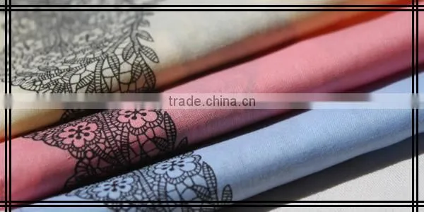 Cotton Pink With Black Flower Design Handkerchief