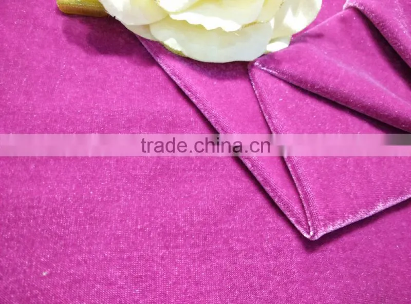 plain dyed spun velvet fabric/knitted fabric