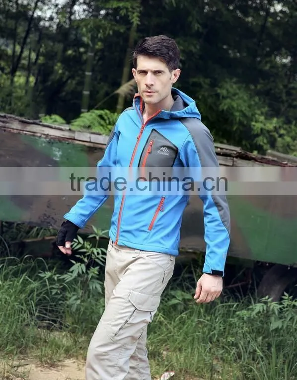 Velcro Cuffs Windproof, waterproof & breathable man yellow tactical softshell jacket
