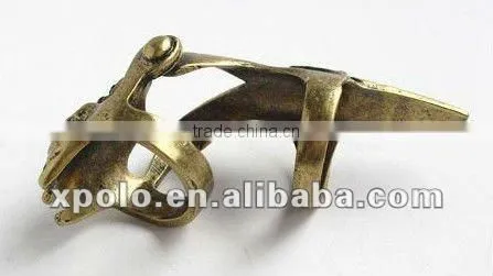 Personality Skull Head Adjustable Joint Metal Vintage Ring