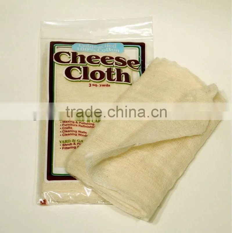 Grade 90 Unbleached Cheesecloth Fabric Ultra Fine 100% Natural Cotton Cheese Cloth 2 Square Yards