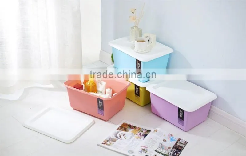 Colorfur plastic storage container box with lid
