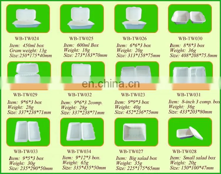 2015 Hot Diodegradable Eco-friendly Disposable Paper Lunch Box