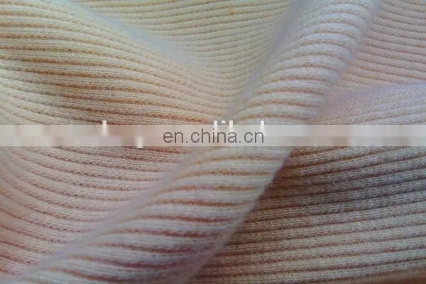 Winfar China wholesale hot sale poly&spandex 2*2 knit rib knit fabric