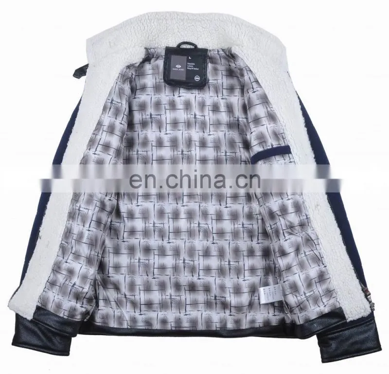 2017 latest design mens handsome padded pu leather jacket motrocycle