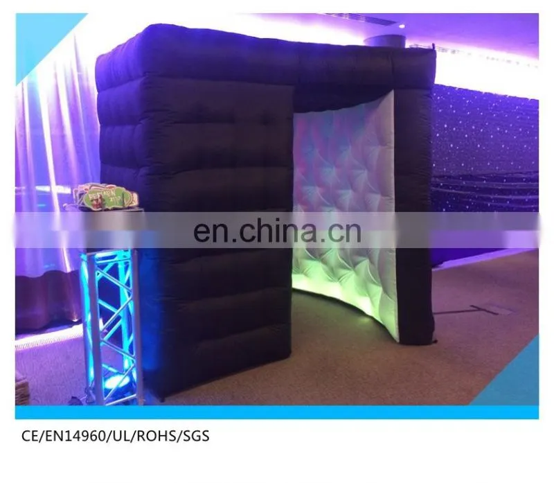 hot sale black color photo booth cube tent ,photo booth shell,inflatable photo booth enclosure on sale