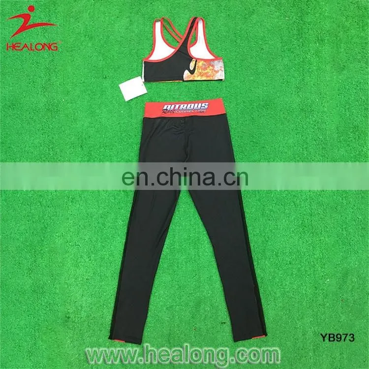 Womens Sublimation Custom Spandex Leggings And Tops