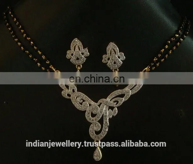 Cubic zircon pendant necklace exporter, wedding pendant necklace manufacturer