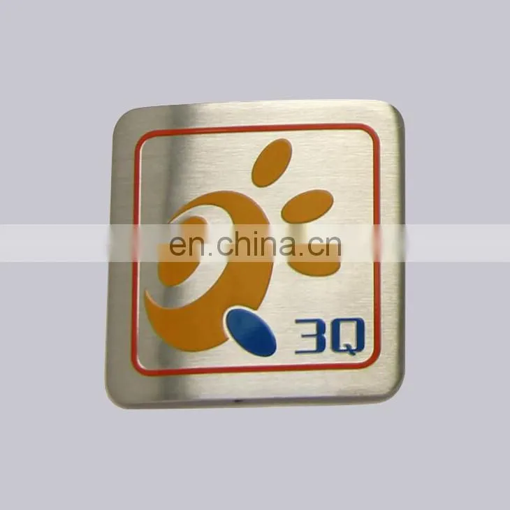 Professional OEM Design Self Adhesive Type Decorative Custom Printed Embossed Aluminum Label